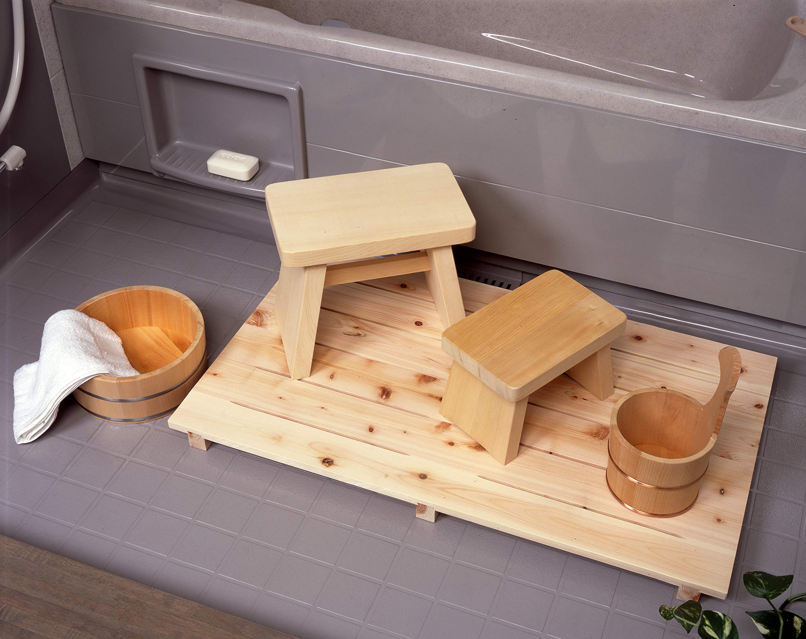 Amazon｜酒井産業 さわら湯桶 お風呂グッズ バス用品 お風呂 木製 木製